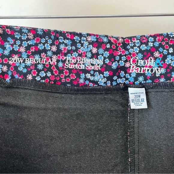 Croft & Barrow ‘Effortless Stretch’ Shorts Pink & Blue Floral Print Size 20W - Picture 3 of 15
